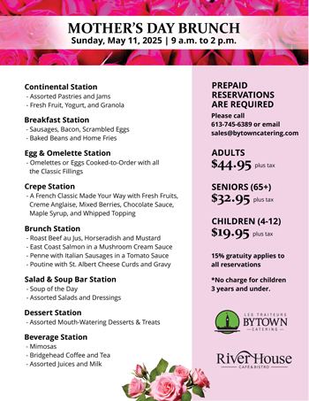 Mother's Day Menu